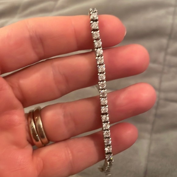 Beautiful silver and cubic zirconia bracelet from Macy’s in NYC - Picture 3 of 4